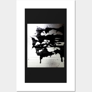 Ink Blot on Silver Posters and Art